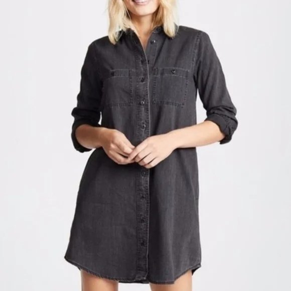 Madewell A-Line Mini Shirtdress in Colton Wash Size - Size XS - Picture 1 of 5
